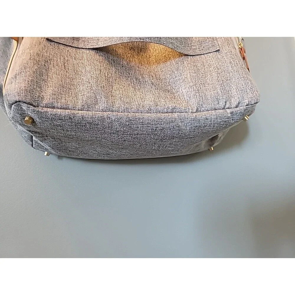 New Mommore Grey Diaper/Breast Pump Bag Insulated Pockets Changing Pad